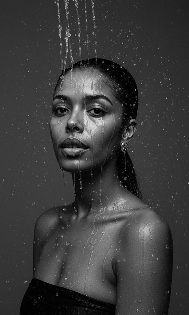 Studio headshot on dark background